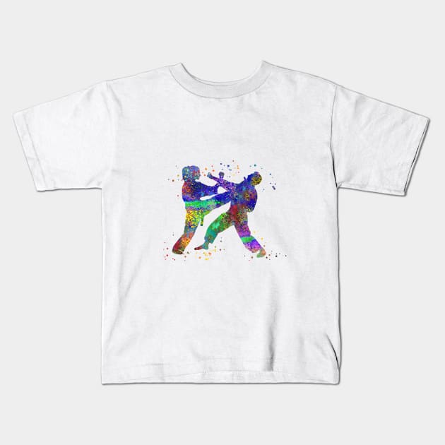 Taekwondo Kids T-Shirt by RosaliArt